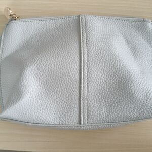Laura Mercier White Textured Cosmetic Bag